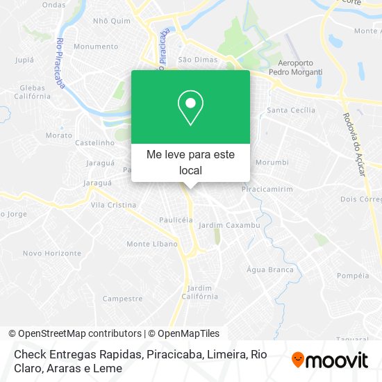 Check Entregas Rapidas mapa