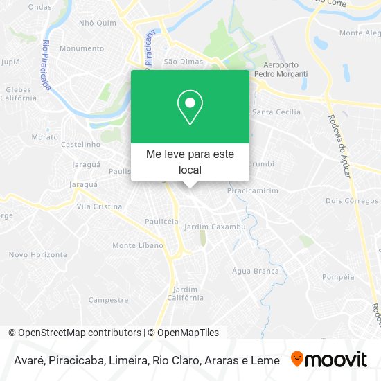 Avaré mapa