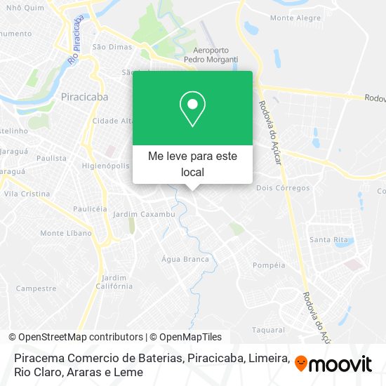 Piracema Comercio de Baterias mapa