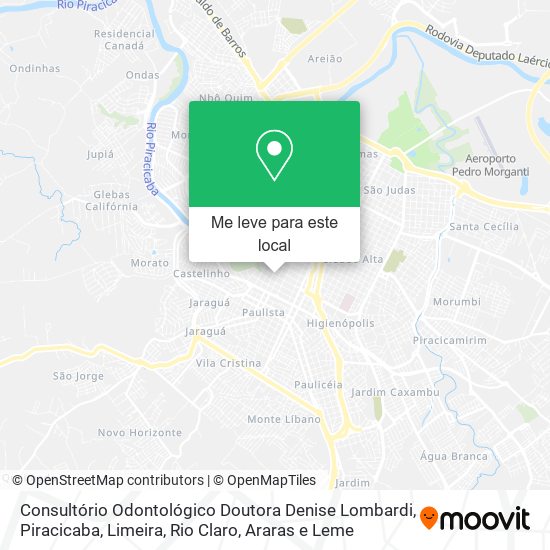 Consultório Odontológico Doutora Denise Lombardi mapa