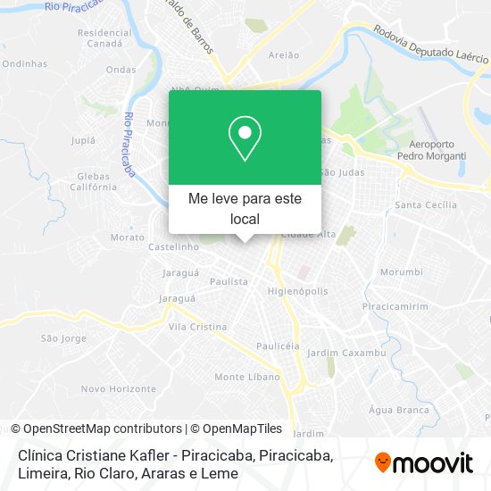 Clínica Cristiane Kafler - Piracicaba mapa