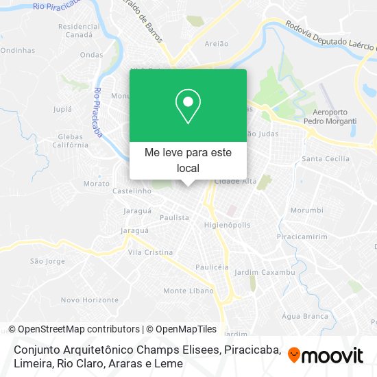 Conjunto Arquitetônico Champs Elisees mapa