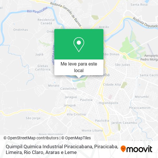 Quimpil Química Industrial Piracicabana mapa