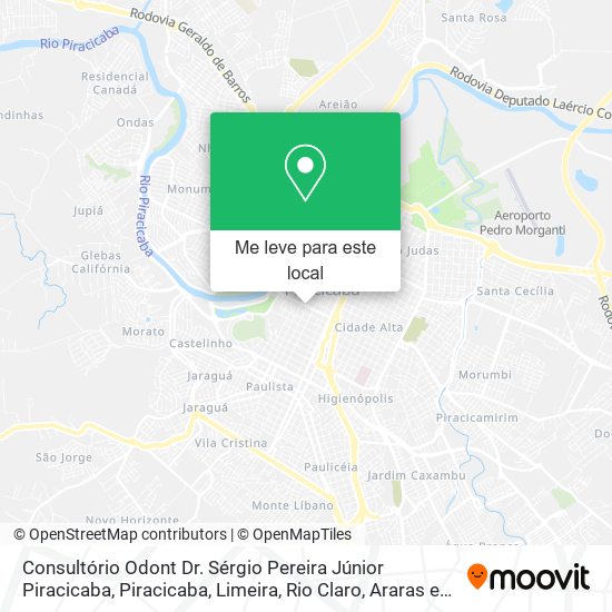 Consultório Odont Dr. Sérgio Pereira Júnior Piracicaba mapa