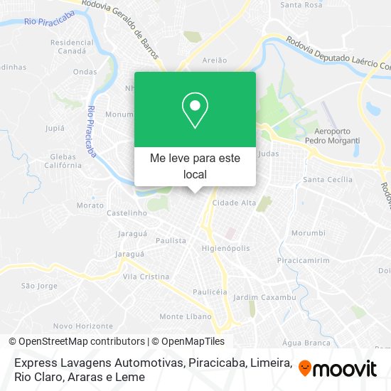 Express Lavagens Automotivas mapa