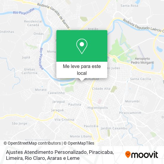 Ajustes Atendimento Personalizado mapa