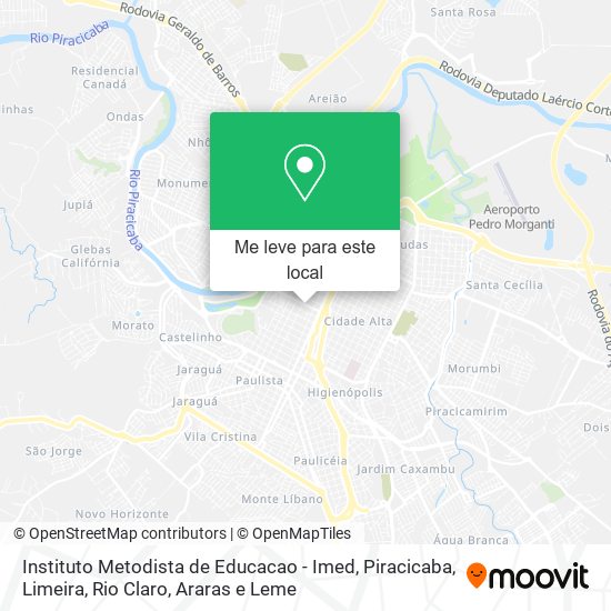 Instituto Metodista de Educacao - Imed mapa