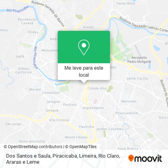 Dos Santos e Saula mapa