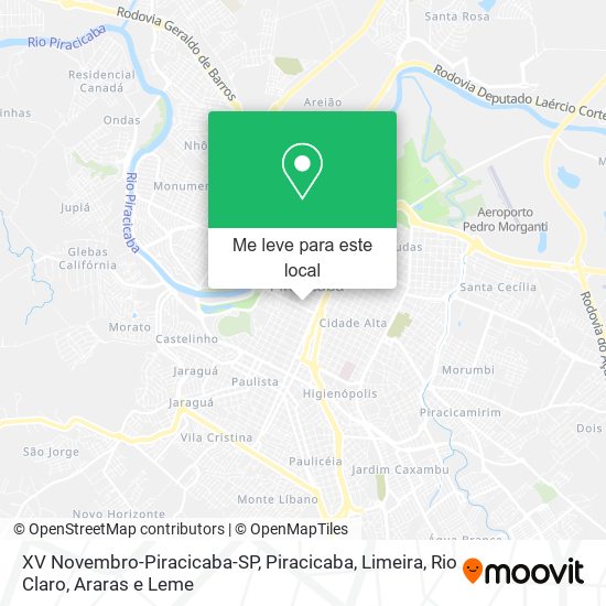 XV Novembro-Piracicaba-SP mapa