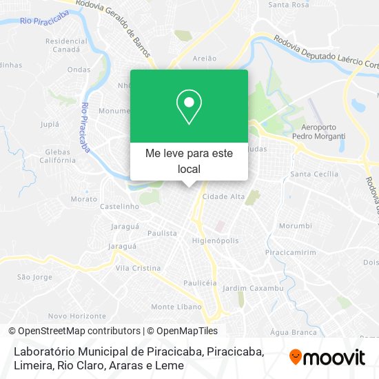 Laboratório Municipal de Piracicaba mapa