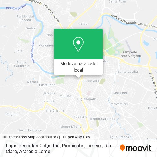 Lojas Reunidas Calçados mapa