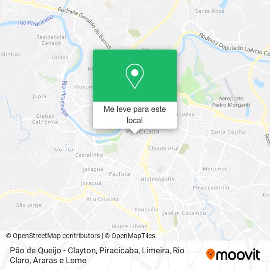 Pão de Queijo - Clayton mapa