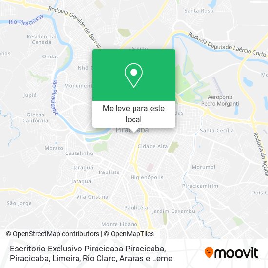 Escritorio Exclusivo Piracicaba Piracicaba mapa