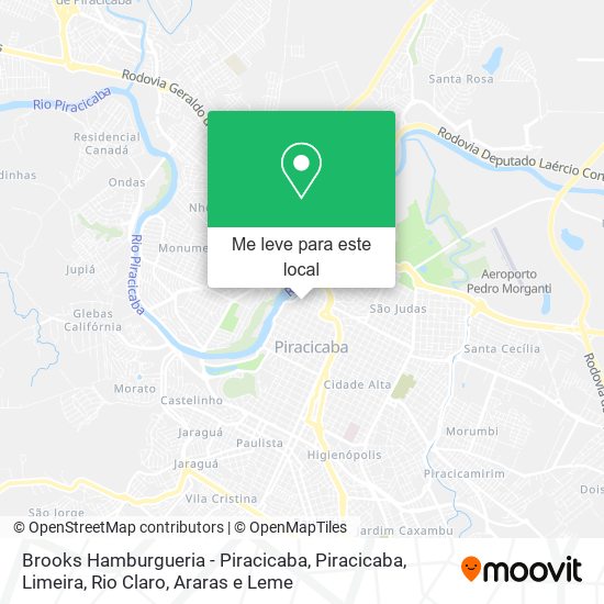 Brooks Hamburgueria - Piracicaba mapa