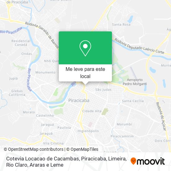 Cotevia Locacao de Cacambas mapa