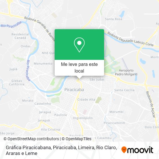 Gráfica Piracicabana mapa