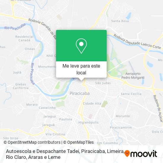 Autoescola e Despachante Tadei mapa
