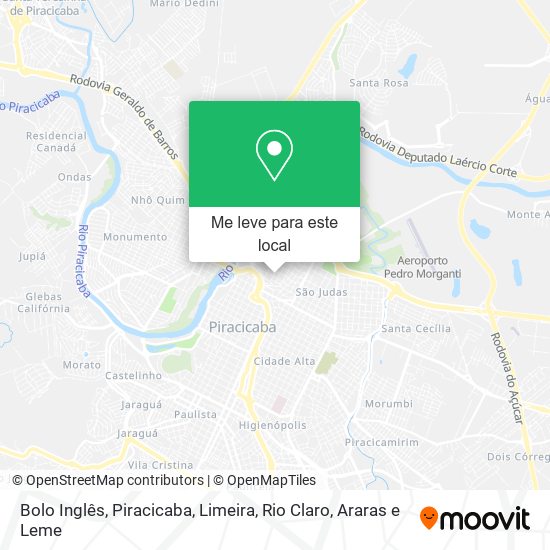 Bolo Inglês mapa