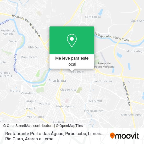 Restaurante Porto das Águas mapa