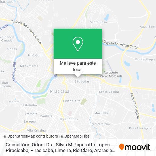 Consultório Odont Dra. Sílvia M Paparotto Lopes Piracicaba mapa