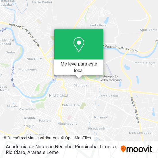 Academia de Natação Neninho mapa