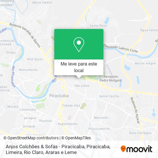 Anjos Colchões & Sofás - Piracicaba mapa