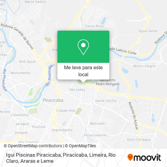Igui Piscinas Piracicaba mapa