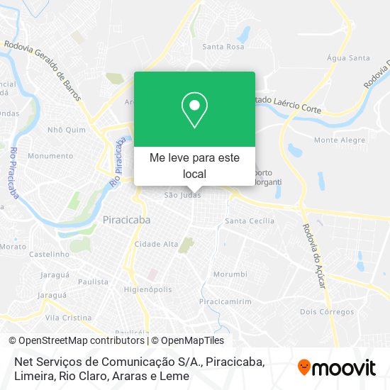 Net Serviços de Comunicação S / A. mapa