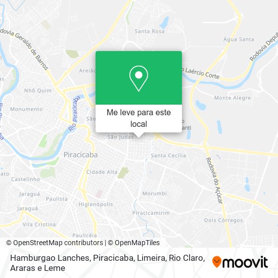 Hamburgao Lanches mapa