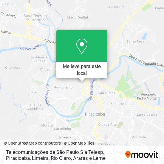 Telecomunicações de São Paulo S a Telesp mapa