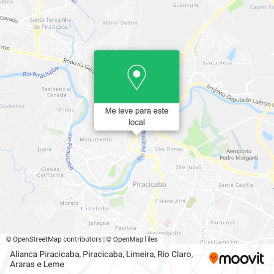 Alianca Piracicaba mapa