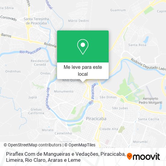 Piraflex Com de Mangueiras e Vedações mapa