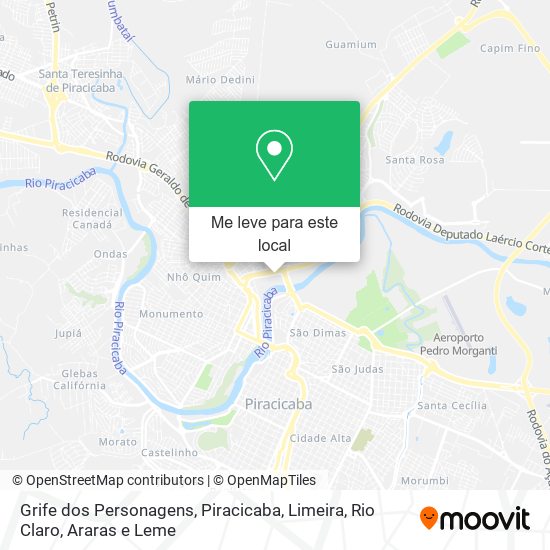 Grife dos Personagens mapa