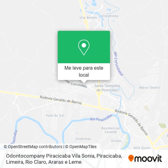 Odontocompany Piracicaba Vila Sonia mapa