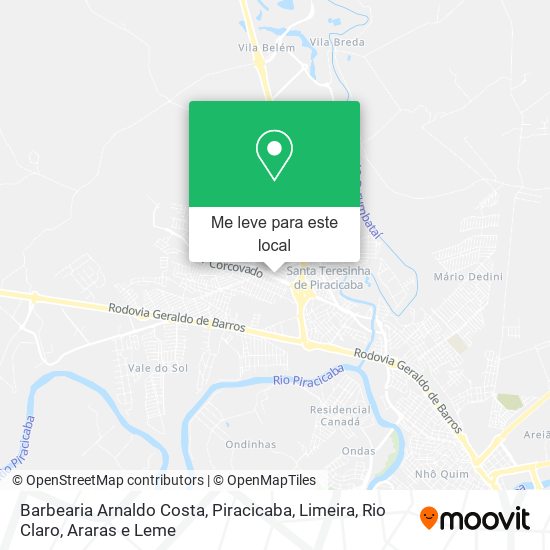 Barbearia Arnaldo Costa mapa