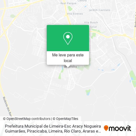 Prefeitura Municipal de Limeira-Esc Aracy Nogueira Guimarães mapa