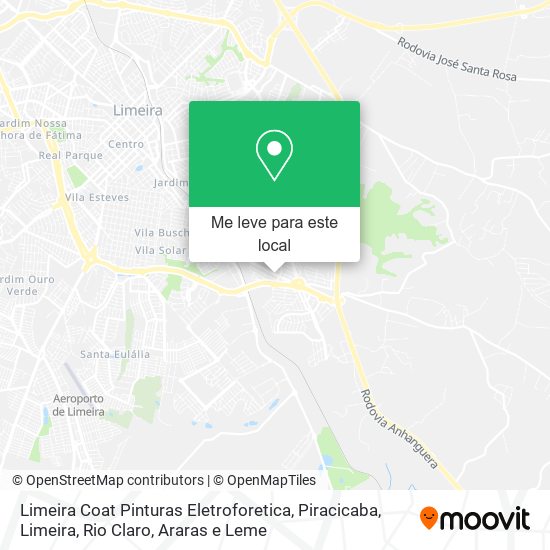 Limeira Coat Pinturas Eletroforetica mapa