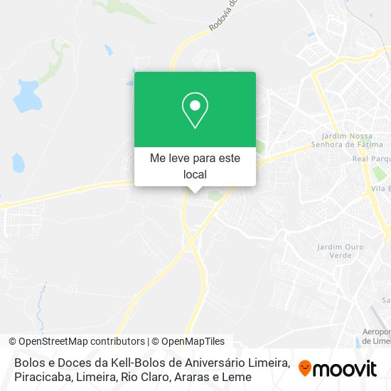 Bolos e Doces da Kell-Bolos de Aniversário Limeira mapa