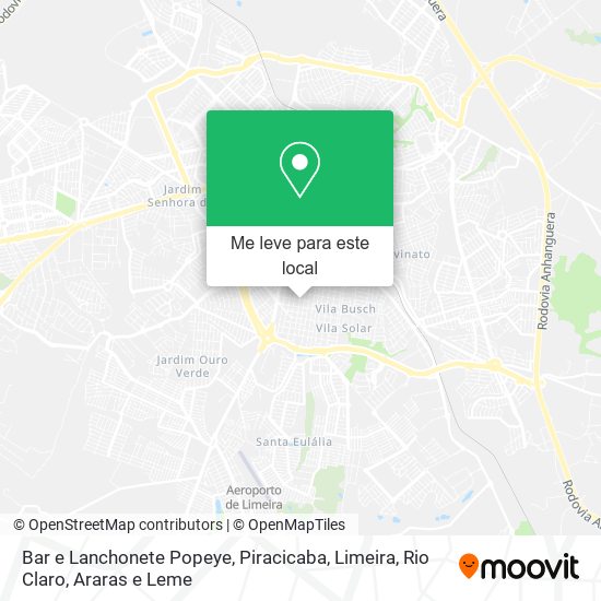 Bar e Lanchonete Popeye mapa