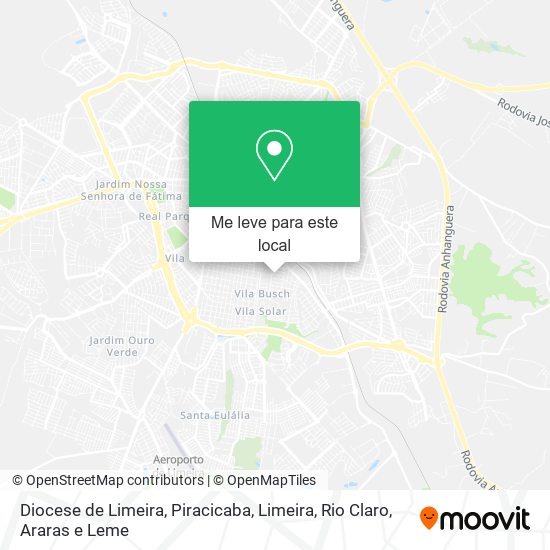 Diocese de Limeira mapa