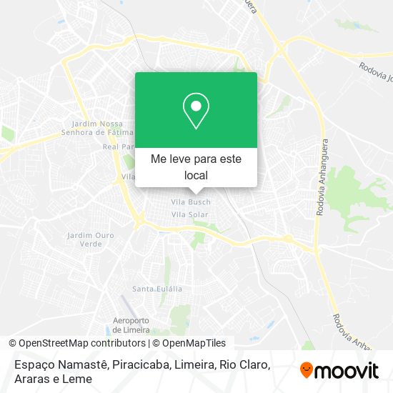 Espaço Namastê mapa