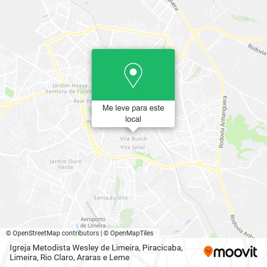 Igreja Metodista Wesley de Limeira mapa