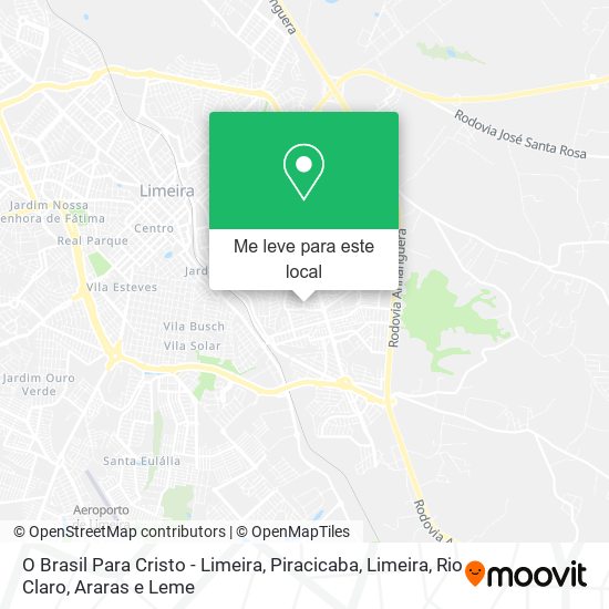 O Brasil Para Cristo - Limeira mapa