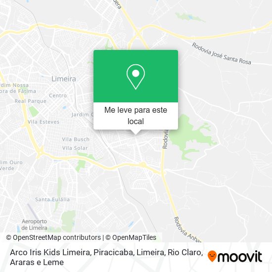 Arco Iris Kids Limeira mapa