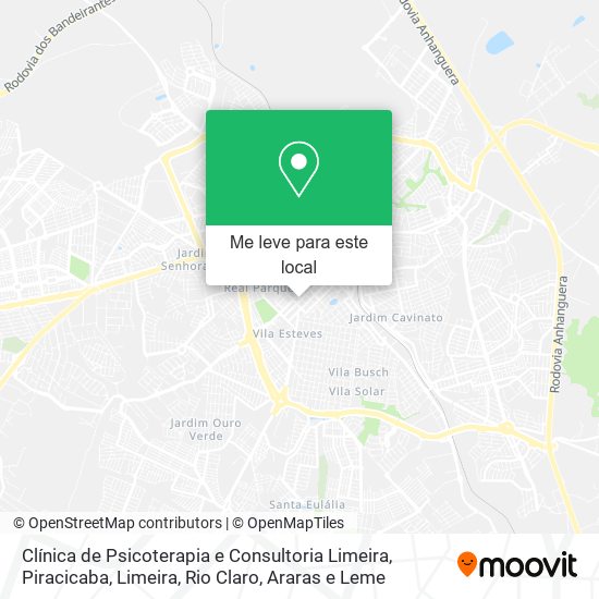 Clínica de Psicoterapia e Consultoria Limeira mapa