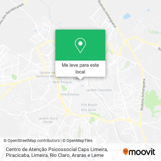 Centro de Atenção Psicossocial Caps Limeira mapa