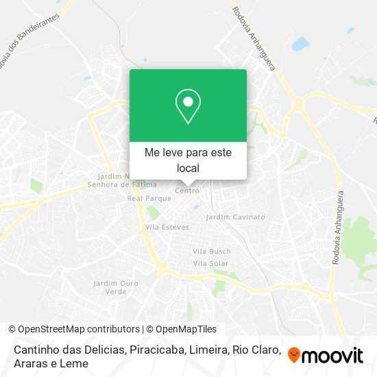 Cantinho das Delicias mapa