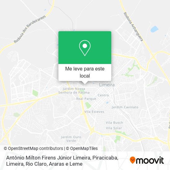 Antônio Milton Firens Júnior Limeira mapa