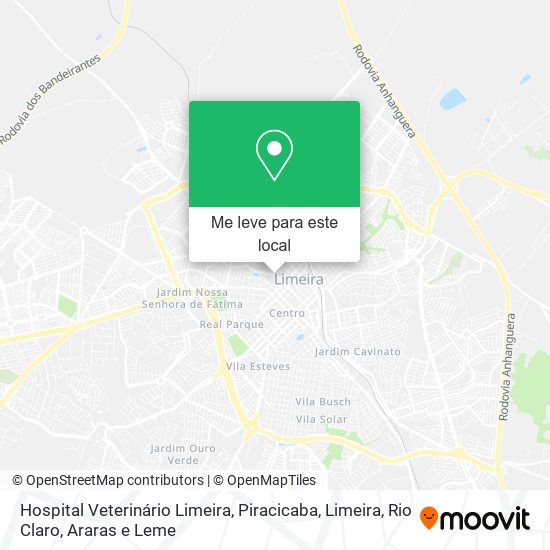 Hospital Veterinário Limeira mapa