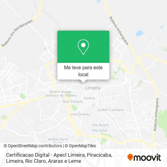 Certificacao Digital - Apecl Limeira mapa